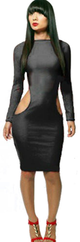 Kaamastra Hip Baring Black Dress
